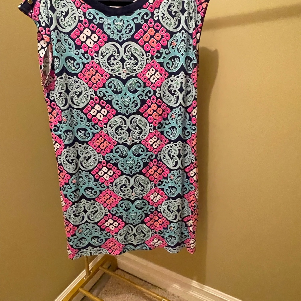 EVERYTHING MUST GO! Lilly Pulitzer Pink and Blue Patterned Blouse